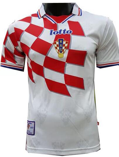 1998 Croatia Retro Home Kit Soccer Jersey